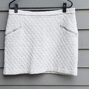 Hinge Gray Cotton Diamond Quilted Skirt size Medium